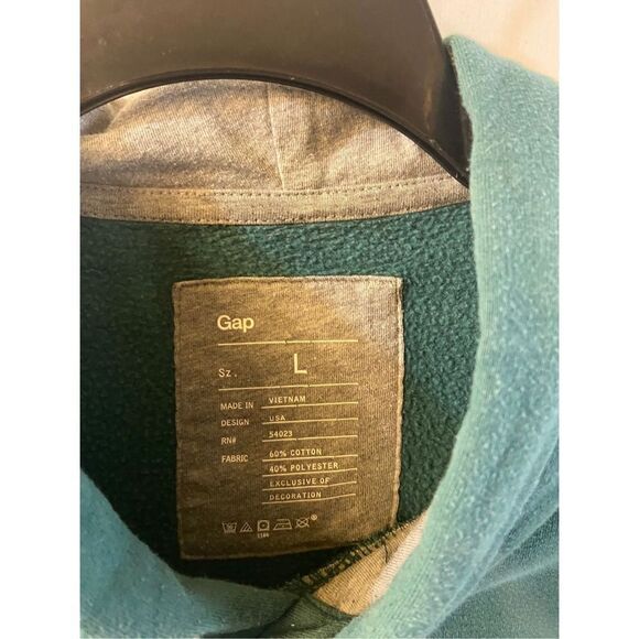 Gap hoodie green large #54023 unisex style - Picture 3 of 5